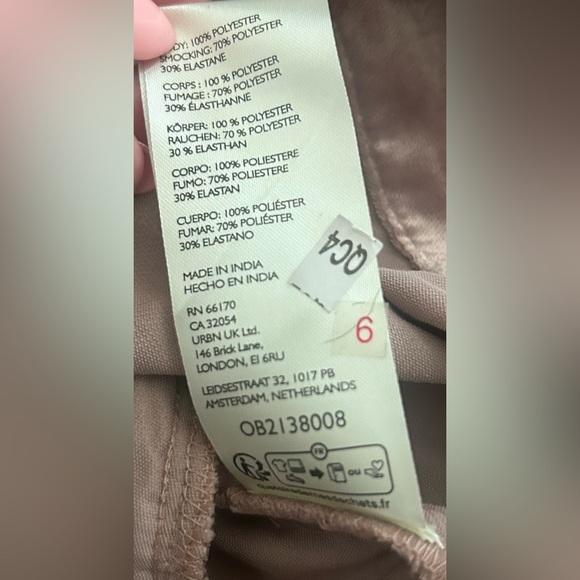 Free People Farrier Velvet Mini Dress Pink Champagne Color Size Medium NWT - Picture 5 of 9